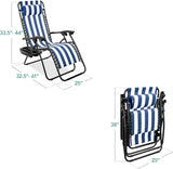 Best Choice Products Set of 2 Adjustable Steel Mesh Zero Gravity Lounge Chair Recliners w/Pillows and Cup Holder Trays - Photo 2