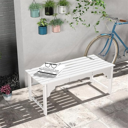 Sturdy Outdoor Garden Bench for Patio, Backyard, or Yard Seating – Weather-Resistant Metal Frame with Comfortable Slatted Design