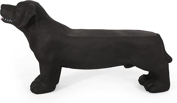 Christopher Knight Home Hyrum Outdoor Bench, Matte Black + Black