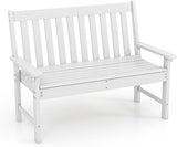 Giantex Outdoor Bench, 52-Inch Outside Bench All-Weather HDPE Park Bench with Backrest and Armrests - Photo 1