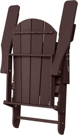 WestinTrends Malibu Folding Adjustable Adirondack Chair with Retractable Ottoman and Cup Holder (Set of 2), Dark Brown - Photo 5