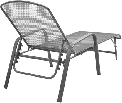Sun Lounger Chair,Outdoor Chaise Lounge, Sun Relaxing Chaise Lounge Beach Chaise Lounge Sun Lounger Steel Anthracite for Poolside Garden Balcony Patio Yard