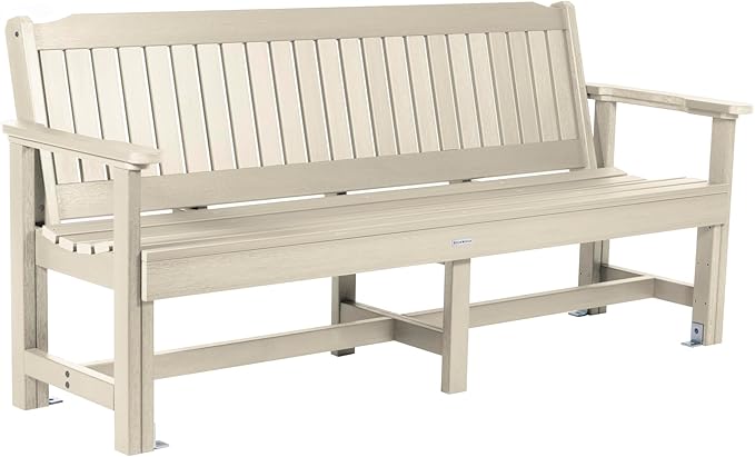 Sequoia Professional CM-BENSQ62-WAE Commercial Grade Exeter 6 Foot Garden Bench, Whitewash