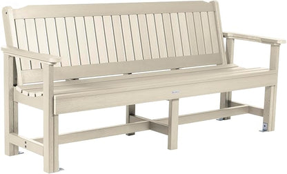 Sequoia Professional CM-BENSQ62-WAE Commercial Grade Exeter 6 Foot Garden Bench, Whitewash