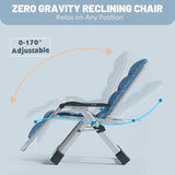 Slsy Zero Gravity Chair, Reclining Lounge Chair with Removable Cushion & Tray for Indoor and Outdoor - Photo 3