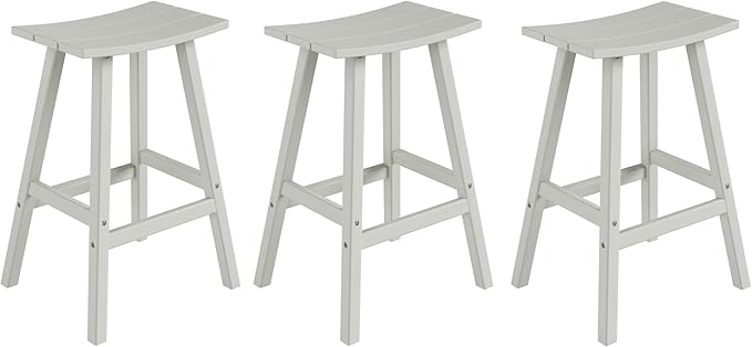 WestinTrends Malibu Malibu 29 Inch High Backless Seat Bar Stools (Set of 3), Sand - Photo 1