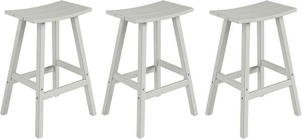 WestinTrends Malibu Malibu 29 Inch High Backless Seat Bar Stools (Set of 3), Sand - Photo 1
