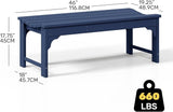 Costaelm Outdoor Benches Weatherproof - Photo 3