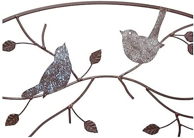 Outdoor Wrought Iron Patio Garden Bench, Vintage Decor Bird-Shaped Patio Balcony Metal Kids Bench Multipurpose Planter, Weatherproof Porch Chair, Lightweight