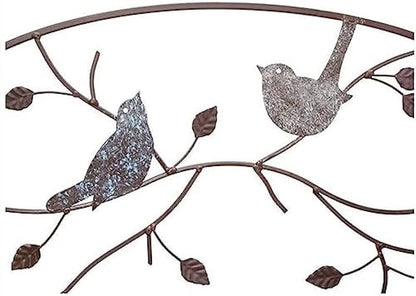 Outdoor Wrought Iron Patio Garden Bench, Vintage Decor Bird-Shaped Patio Balcony Metal Kids Bench Multipurpose Planter, Weatherproof Porch Chair, Lightweight