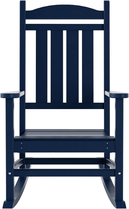 WestinTrends Malibu 2-Piece Set Outdoor/Patio Rocking Chairs (2 Seater), Navy Blue