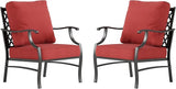 Metal Patio Chair Set of 2 with 5.75" Extra Thick Cushion - Photo 7
