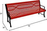 COATEDOUTDOORFURNITURE Coated Outdoor Furniture Heavy-Duty Outdoor Bench Thermoplastic Coated, Slated Steel - Photo 2