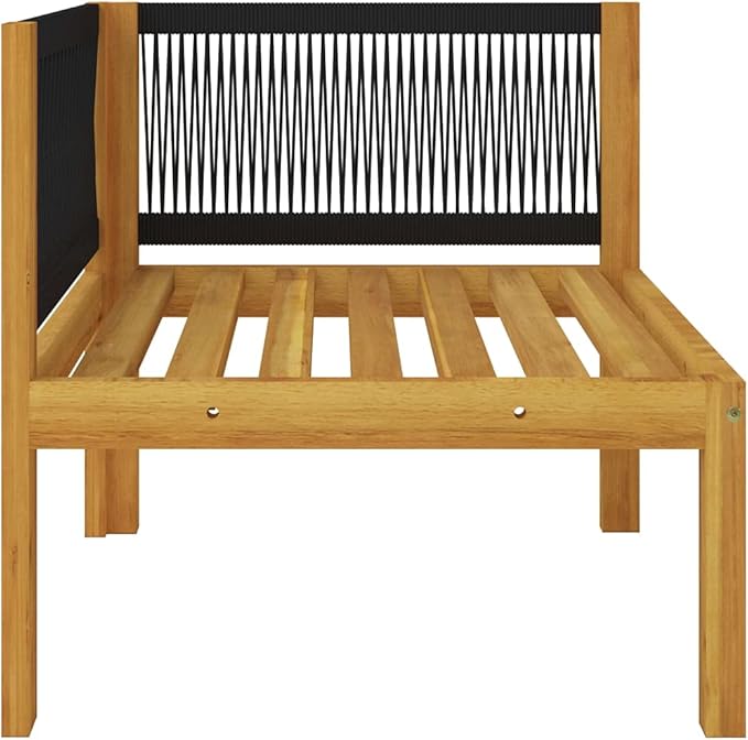 2-Seater Acacia Wood Garden Bench with Weather-Resistant Cushions for Patio, Modern Outdoor Seating Furniture with Oiled Finish and Removable Covers
