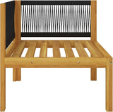 2-Seater Acacia Wood Garden Bench with Weather-Resistant Cushions for Patio - Photo 7