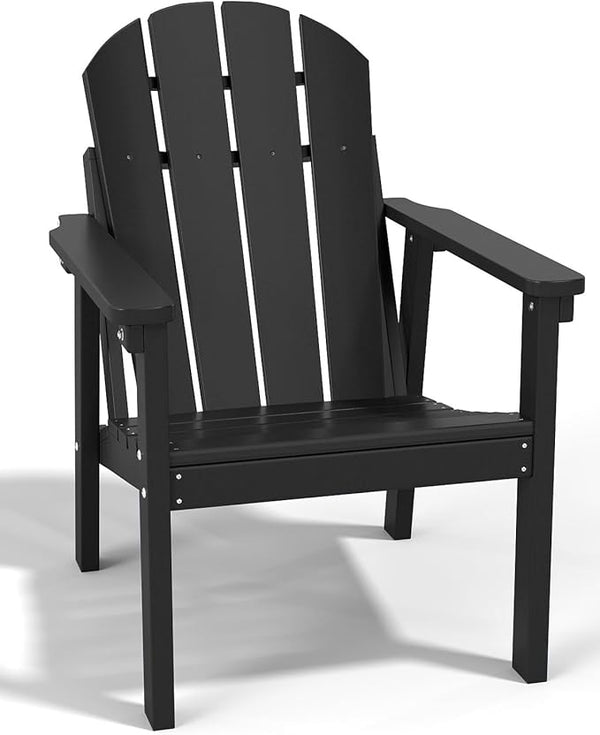 Adirondack Chair, All Weather HDPE Fire Pit Chairs, Oversized Plastic Adirondack Chair for Outdoor, Balcony, Deck - Photo 1
