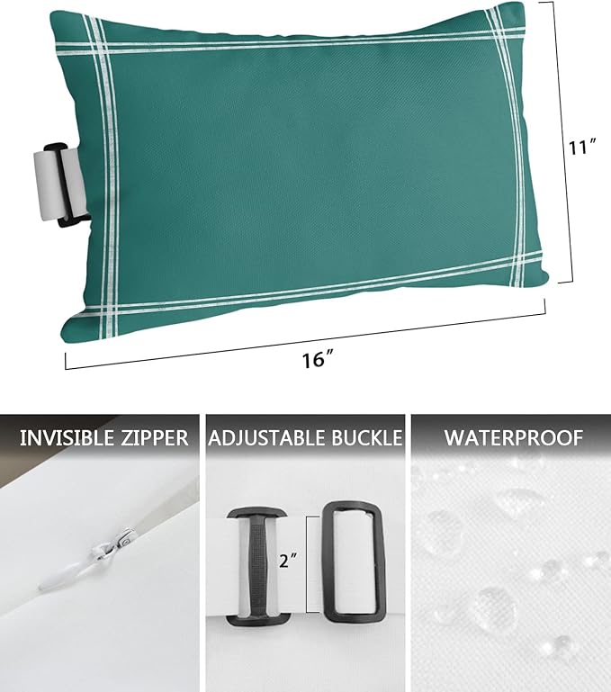T&H XHome Outdoor Pillow for Chaise Lounge Chair - Photo 3