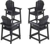 OTSUN Tall Adirondack Chairs Set of 4, HDPE Bar Height Outdoor Chairs, Adirondack Bar Stools for Patio Balcony & Porch - Photo 1
