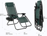 Nazhura Set of 2 Relaxing Recliners Patio Chairs Adjustable Steel Mesh Zero Gravity Lounge Chair Beach Chairs with - Photo 3