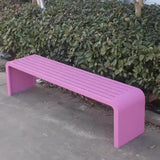 Outdoor Bench, Metal Garden Bench, Park Bench, Weatherproof Bench with Metal Frame, for Gardens - Photo 1