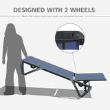 Outdoor Chaise Lounge 3 Pieces Aluminum Patio Lounge Chair with 5 Adjustable Position Recliner Chair Outside Tanning - Photo 7
