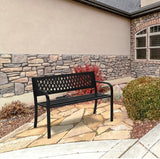 47inch Garden Bench Outdoor Patio Bench Chair Seat for Park, Yard & Porch, Bench Patio Park Furniture, Patio Seating - Photo 4