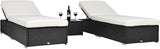 Outsunny Chaise Lounge Chair Set of 2 with 5 Angle Backrest, Outdoor Coffee Table, Water Repellent Cushions - Photo 4