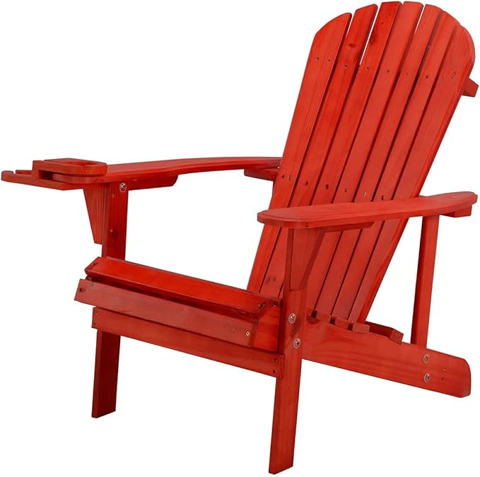 SW2101RD-CH2ET Bistro Set Adirondack Chairs, Red
