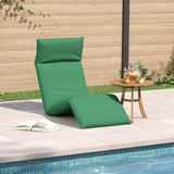 Folding Sun Lounger Green 68.9x21.3x3.3 Oxford Fabric Outdoor Reclining Camping Patio Beach Lawn Chair for Garden Deck - Photo 2