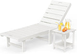 Outdoor Chaise Lounge Chairs with Table, 2-Piece, 26.8” Super Wide Lounge Chair Outdoor - Photo 1