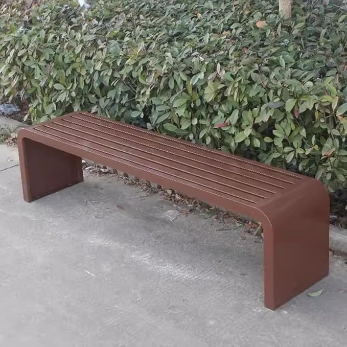 Outdoor Bench, Metal Garden Bench, Park Bench, Weatherproof Bench with Metal Frame, for Gardens, Balconies and Terraces (Color : I, Size : 100cm)