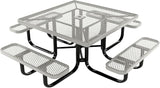 COATEDOUTDOORFURNITURE Heavy-Duty Portable Outdoor Kids Table with Umbrella Hole, Expanded Metal Kids Picnic Table - Photo 1