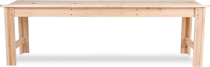 Shine Company Outdoor Wooden Backless Patio Garden Bench, 5 Ft, Natural