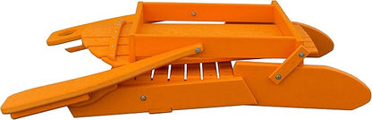 Furniture Barn USA Poly Folding Adirondack Chair with Smart Phone Holder, Tangerine