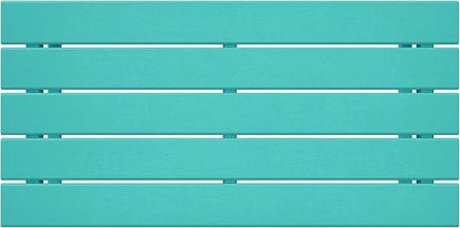 WestinTrends Malibu Outdoor Coffee Table, 35" x 17.5" All Weather Poly Lumber Patio Adirondack Coffee Table for Garden Lawn Porch Balcony, Turquoise