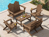 SERWALL 5 Pieces HDPE Patio Adirondack Chair Set - Photo 1
