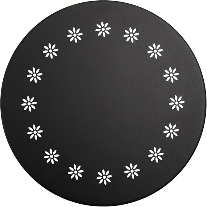 danpinera Outdoor Side Tables with Flower Cut Outs, Weather Resistant Steel Patio Side Table - Photo 5