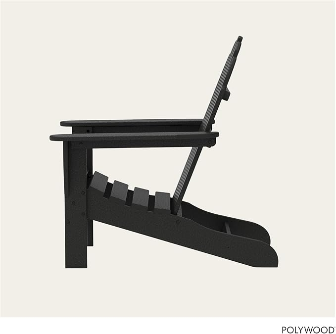 POLYWOOD AD4030BL Classic Outdoor Adirondack Chair, Black