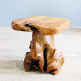 13.8" Cedar Stump Stool,Natural Wooden Side Table,Plant Stool,Live Edge Coffee Table for Bedroom,Living Room, Outdoor - Photo 8