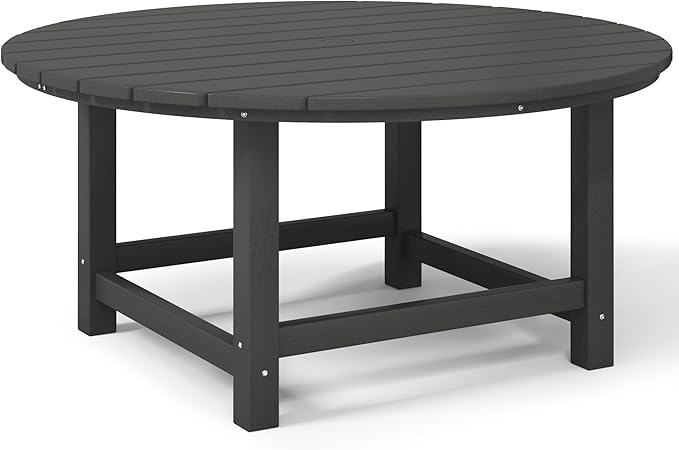 Costaelm Patio Conversation Table, Tatio Accent HDPE Outdoor Weather Resistant - Photo 8