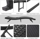 VINGLI Adjustable Patio Wicker Chaise Lounge Outdoor, Rattan Outdoor Lounge Chair - Photo 6