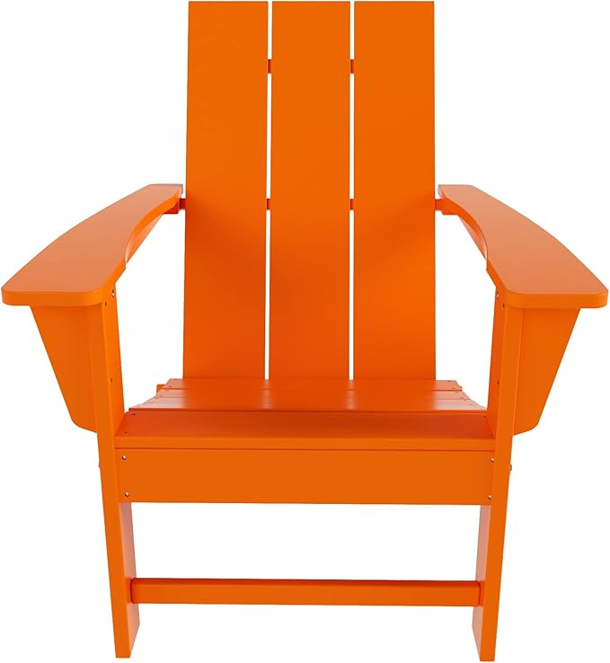 WestinTrends Ashore Modern Outdoor Folding Adirondack Chair, Orange