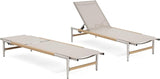 Christopher Knight Home Set of 2 Hargrove Patio Garden Chaise Lounges, Aluminum Frame - Photo 6