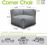 Dineli Modern Arm-Rest Chair Coner Chair Outdoor Furniture Comfy Patio Couch Sofa Outdoor Bean Bag Chair Creating a - Photo 2