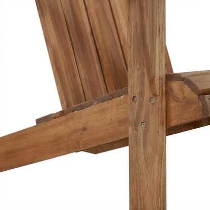 Acorn Brown Adirondack Chair with Solid Wood and Acacia Construction, Comfortable Lounge Design, Durable Finish, Weather-Resistant Finish