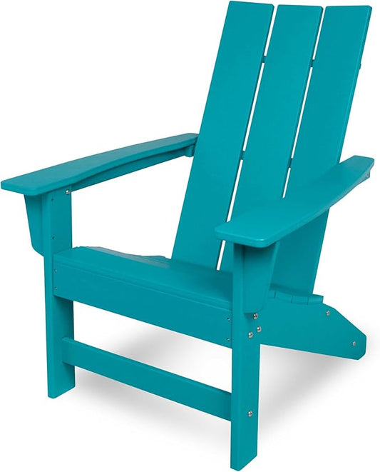 Shine Company Coastal Modern All-Weather Adirondack Chair, Aruba