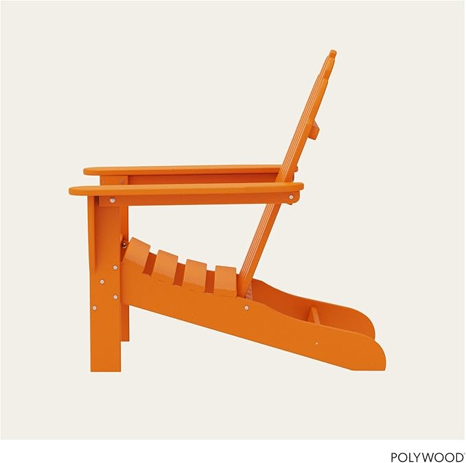 POLYWOOD AD4030TA Classic Outdoor Adirondack Chair, Tangerine