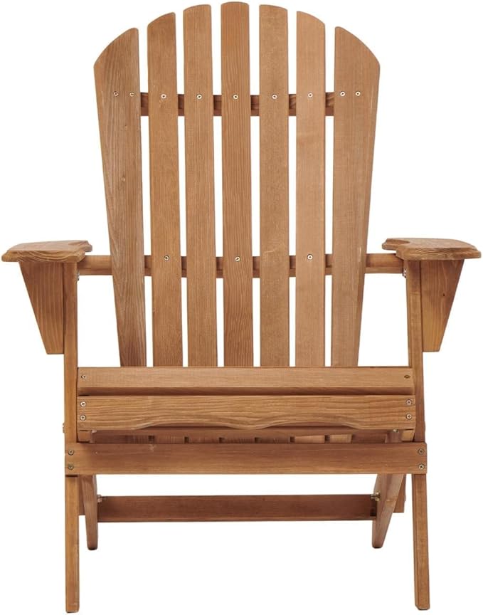 Premium Solid Wood Folding Adirondack Patio Chair Set for Outdoor Relaxation in Garden, Backyard, Porch and Poolside Lounging Comfort