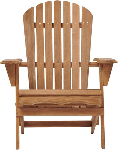 Premium Solid Wood Folding Adirondack Patio Chair Set for Outdoor Relaxation in Garden, Backyard, Porch and Poolside Lounging Comfort