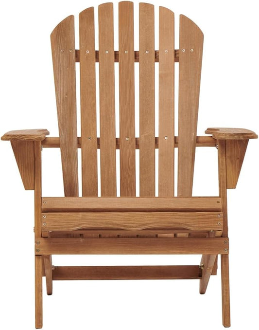 Premium Solid Wood Folding Adirondack Patio Chair Set for Outdoor Relaxation in Garden, Backyard, Porch and Poolside Lounging Comfort